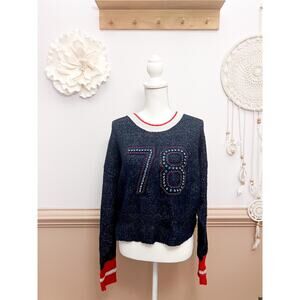 WildFox Malone 78 Sequin Embellished Sweater Size Small